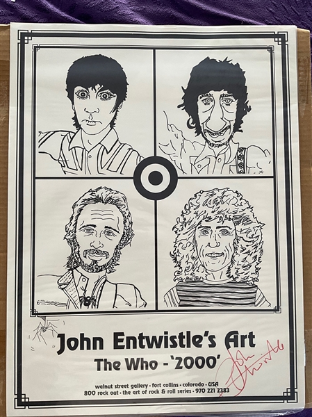 The Who: John Entwistle Signed 18” x 24” Poster (Third Party Guaranteed)