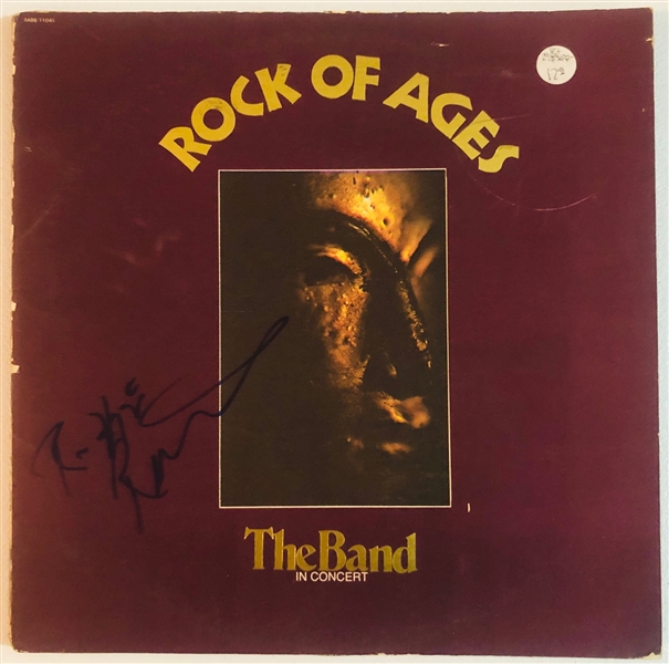 The Band: Robbie Robertson In-Person Signed “Rock of Ages” Album Record (John Brennan Collection) (Beckett/BAS Authentication)