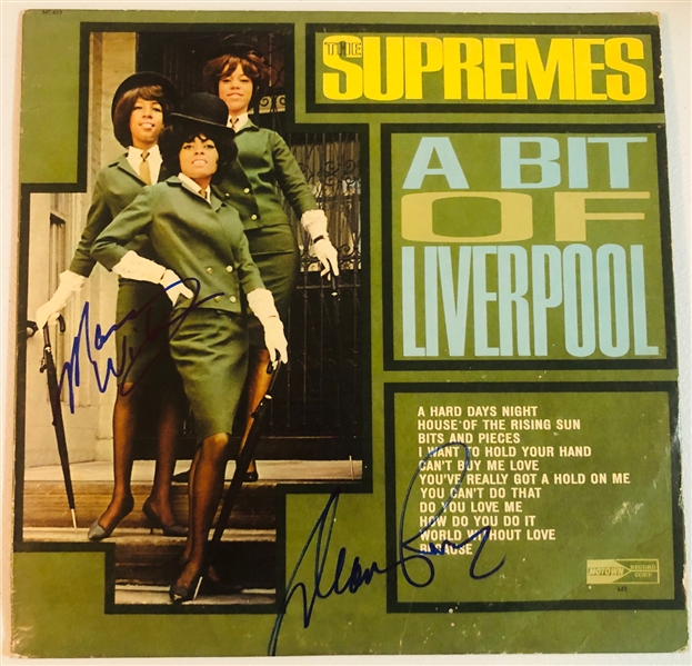 The Supremes: Ross & Wilson In-Person Signed “A Bit of Liverpool” Album Record (John Brennan Collection) (Beckett/BAS Authentication)