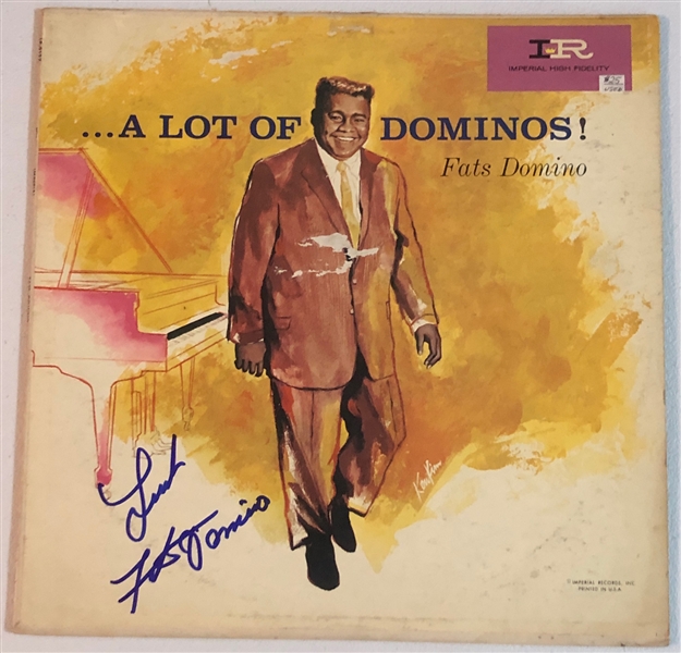 Fats Domino In-Person Signed “A Lot of Dominos!” Album Record (John Brennan Collection) (Beckett/BAS Authentication)