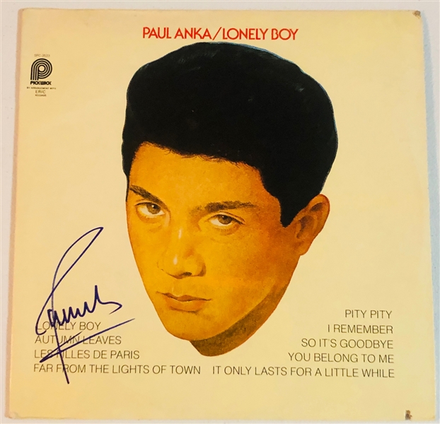Paul Anka In-Person Signed “Lonely Boy” Album Record (John Brennan Collection) (Beckett/BAS Authentication)