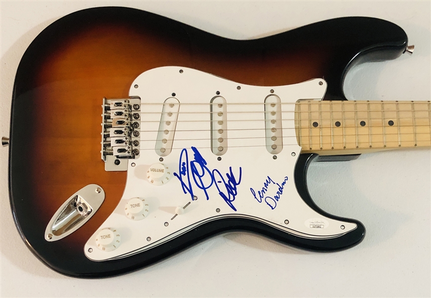 Dave Clark Five In-Person Group Signed Stratocaster-Style Electric Guitar (3 Sigs) (John Brennan Collection) (JSA Authentication)
