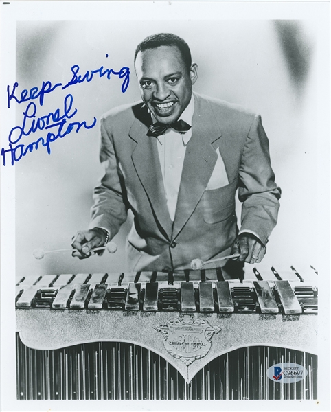 Lionel Hampton In-Person Signed 8” x 10” Photo (John Brennan Collection) (Beckett/BAS Authentication) 