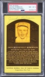 Jackie Robinson RARE Signed Yellow Hall of Fame Plaque Postcard (PSA/DNA Encapsulated)