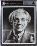 Frank Lloyd Wright RARE Signed 8" x 10" Portrait Photograph (Beckett/BAS Encapsulated)