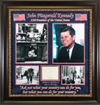 President John F. Kennedy Signed Envelope in Custom Framed Display (Beckett/BAS LOA)