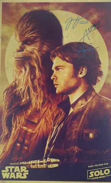 Star Wars: Clarke, Ehrenreich, and Suotamo Signed 24" x 36" Solo Poster (Official Pix)