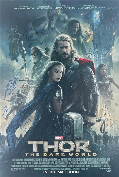 Thor: Dark World Cast-Signed 27" x 40" Poster (Beckett/BAS)