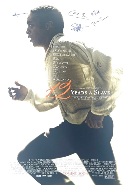 12 Years a Slave: Cast-Signed 27" x 40" Movie Poster (6 Sigs)(Beckett/BAS)