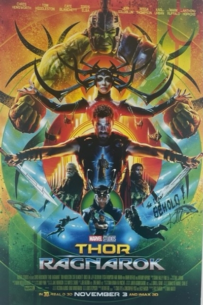 Thor: Jeff Goldblum & Karl Urban Signed 24" x 36" Ragnarok Poster (Third Party Guaranteed)