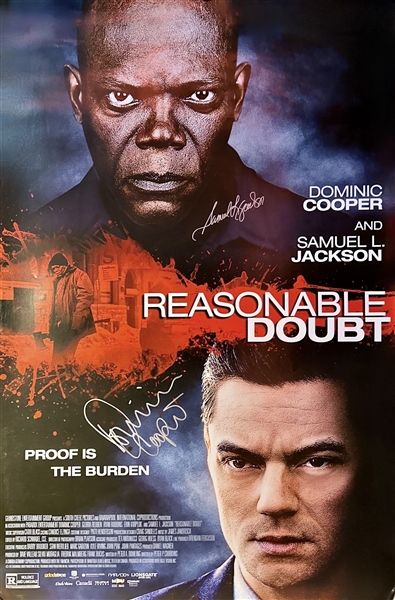 Reasonable Doubt: Samuel L Jackson and Dominic Cooper Signed 27” x 40” Full-sized Poster (Beckett/BAS))