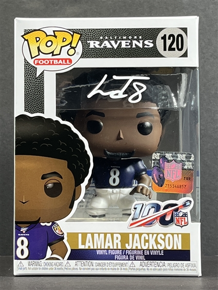 Lamar Jackson Signed Ravens Funko Pop #120 (PSA/DNA)