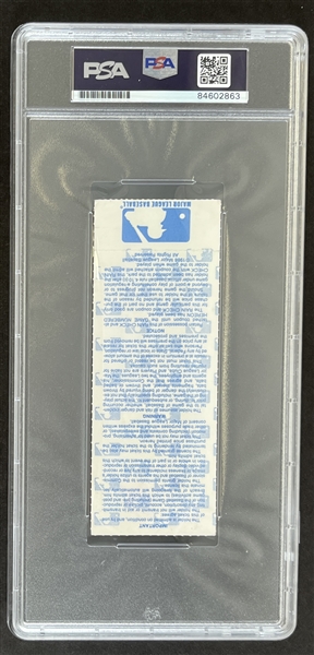 Kirk Gibson, Tom Lasorda, & Vin Scully Signed Dodgers World Series Ticket (PSA/DNA Encapsulated)