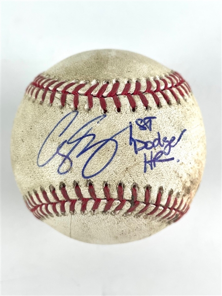 Corey Seager Signed & Inscribed 2015 Game Used OML Baseball :: PIT vs. LAD (JSA & MLB)