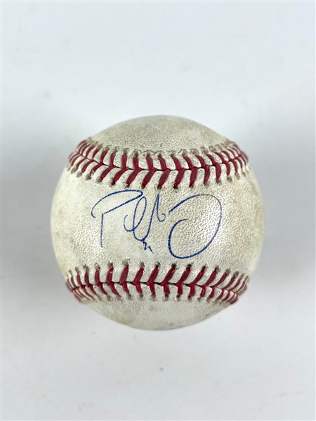 Paul Goldschmidt Game Used & Signed OML Baseball :: Used 4-13-2018 Dbacks vs. Dodgers :: Ball Pitched to Goldy! (PSA/DNA & MLB Hologram)