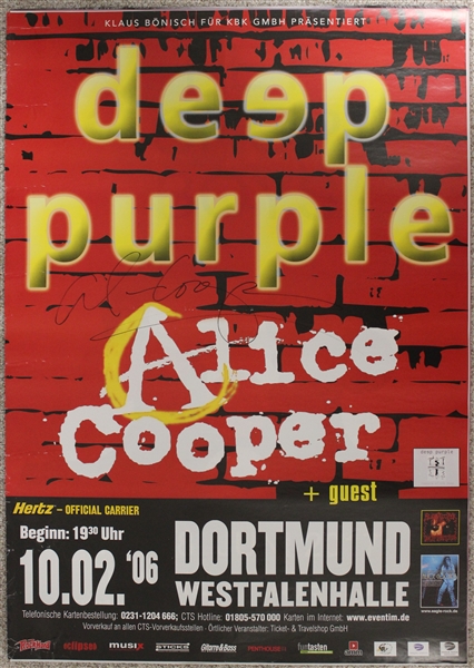 Alice Cooper Signed 24" x 36" German Concert Poster (ACOA)
