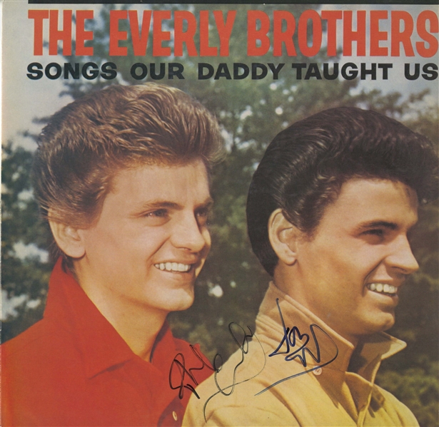 Everly Brothers Signed Songs Our Daddy Taught Us Album Cover (ACOA)