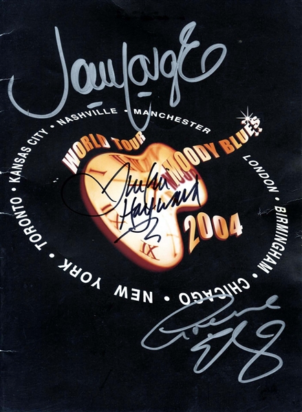 Moody Blues Signed 9" x 11" 2004 Tour Program (ACOA)