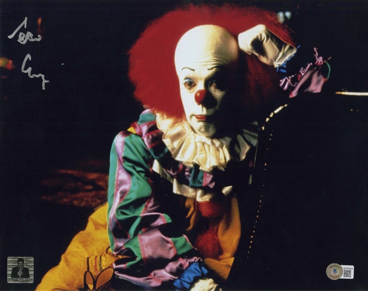 IT: Tim Curry Signed 11" x 14" Pennywise Photograph (Beckett/BAS Witnessed)