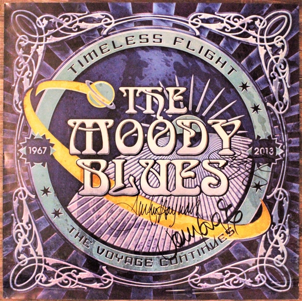 The Moody Blues Group Signed 24" x 24" Timeless Flight Poster (ACOA)