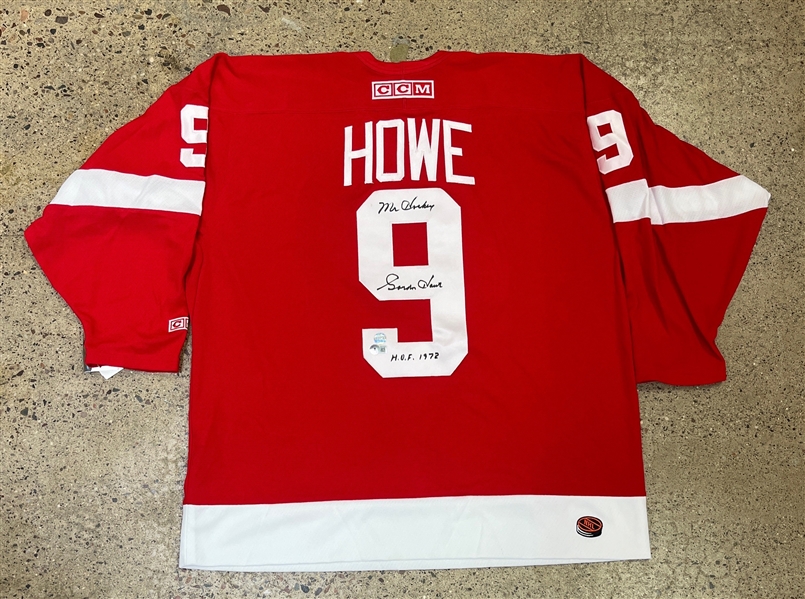 Gordon Howe Signed & Inscribed Detroit Red Wings Jersey (Beckett/BAS)