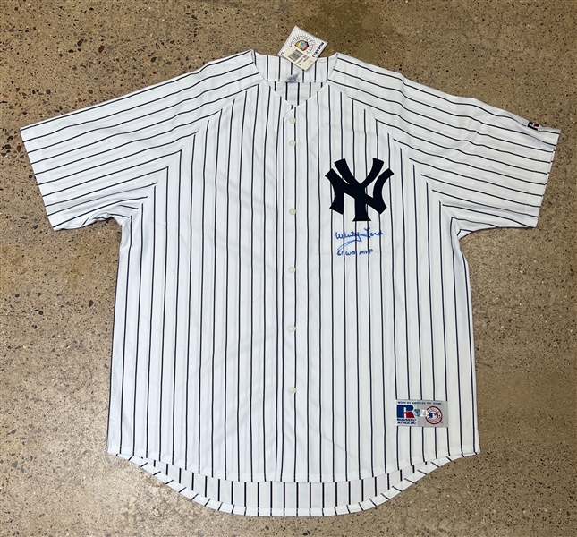 Whitey Ford Signed & Inscribed New York Yankees Blank Jersey (Beckett/BAS)