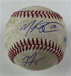Mookie Betts, Freddie Freeman, & Trea Turner Signed & Game Used 2022 OML Baseball :: Ball Pitched to All 3 Players! (PSA/DNA & MLB Hologram)