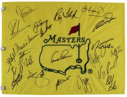 Masters Champions Signed Masters Pin Flag with Palmer, Nicklaus, Player, etc. (PSA/DNA LOA)