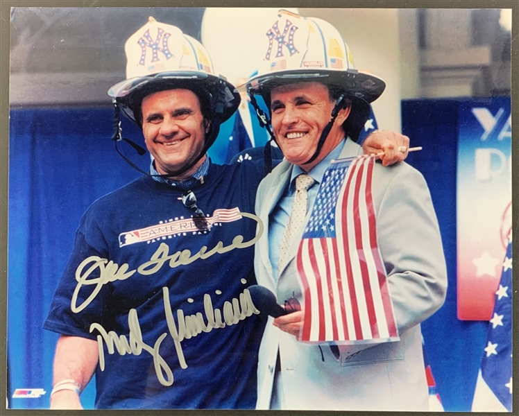 Joe Torre & Rudy Giuliani Signed 8" x 10" Photo (Beckett/BAS LOA)