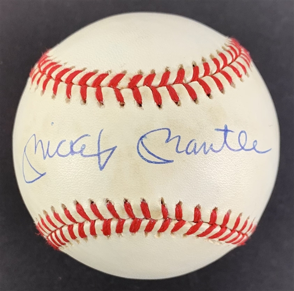 Mickey Mantle Signed OML Baseball (Upper Deck Authentication)