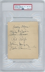 Philadelphia A’s 1938 Team Signed Album Page (10 Sigs) (PSA Encapsulated NM-MT 8 Autograph Grade) 