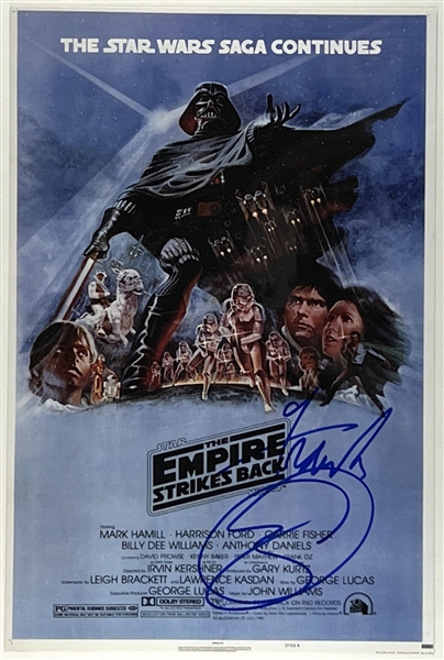 Star Wars: Frank Oz Signed “The Empire Strikes Back” 12” x 18” Photo of Poster (Third Party Guaranteed) 