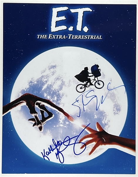 E.T: Steven Spielberg & Kathleen Kennedy Dual-Signed 11” x 14” Photo of Movie Poster (Third Party Guaranteed) 