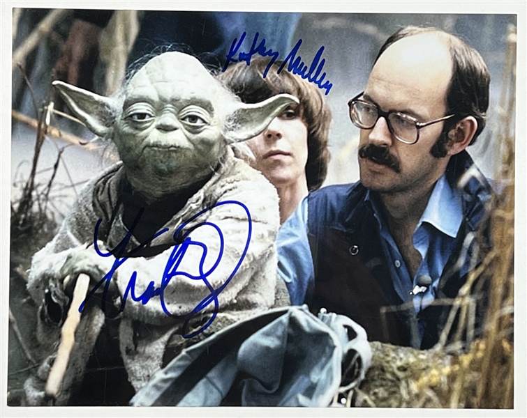 Star Wars: Frank Oz & Kathy Mullen Rare Dual-Signed 14” x 11” Signed “Empire Strikes Back” Photo (Third Party Guaranteed) 