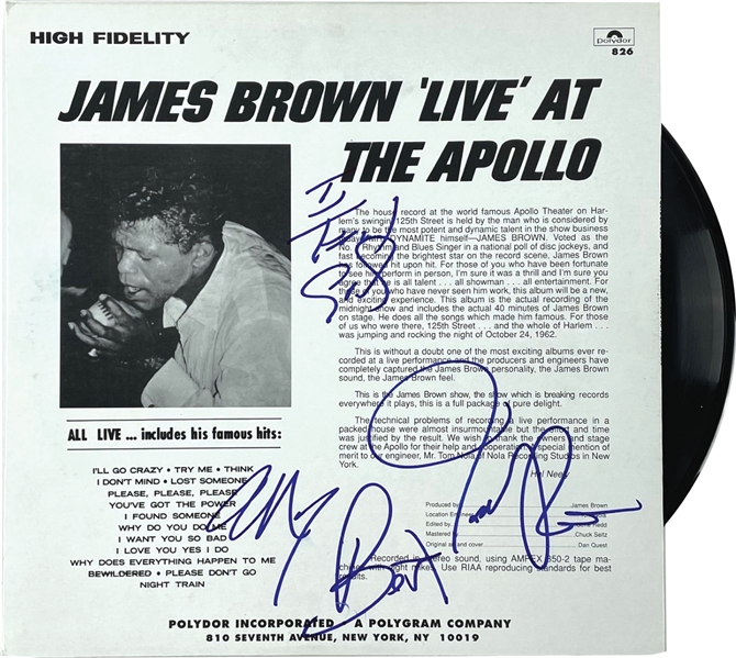 James Brown Signed "Live at the Apollo" Record Album with "I Feel Good" Inscription (JSA LOA)
