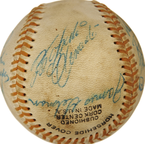 1969 Puerto Rican Winter League San Juan Senadores Team Baseball Signed by Clemente & Munson as Teammates! (JSA LOA)