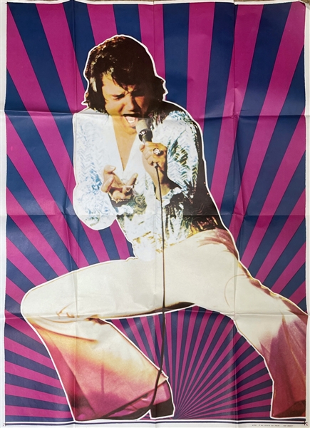 Original 56" x 81" Elvis on Tour Promo Poster c. 1972