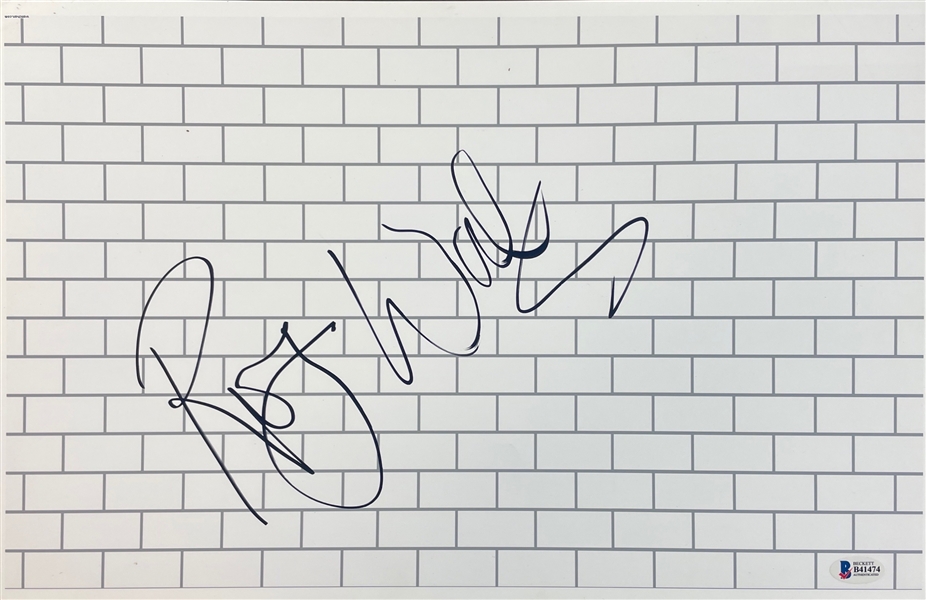 Pink Floyd : Roger Waters Signed  11" x 17" Wall Print (BAS COA)