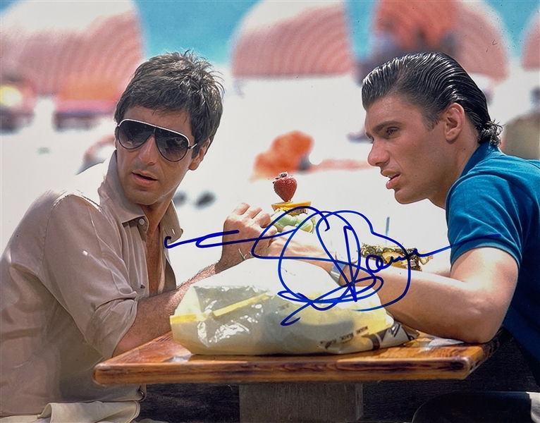Scarface: Al Pacino & Stephen Bauer Signed 11" x 14" Color Photo (PSA/DNA LOA)