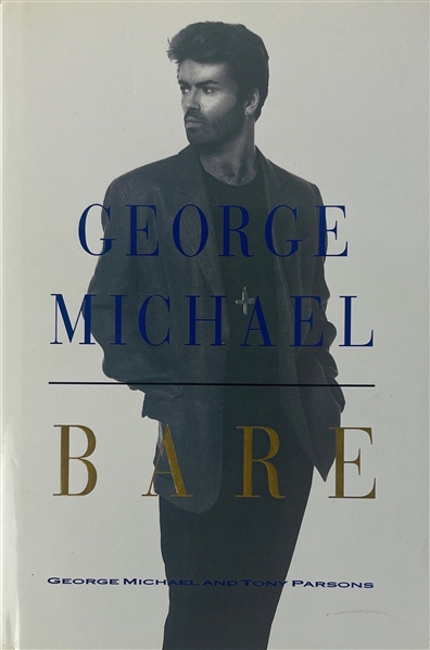 George Michael Signed "BARE" Hardcover Book w/ Rare "Wham!" LP Record & Newspaper Ad (Third Party Guaranteed)