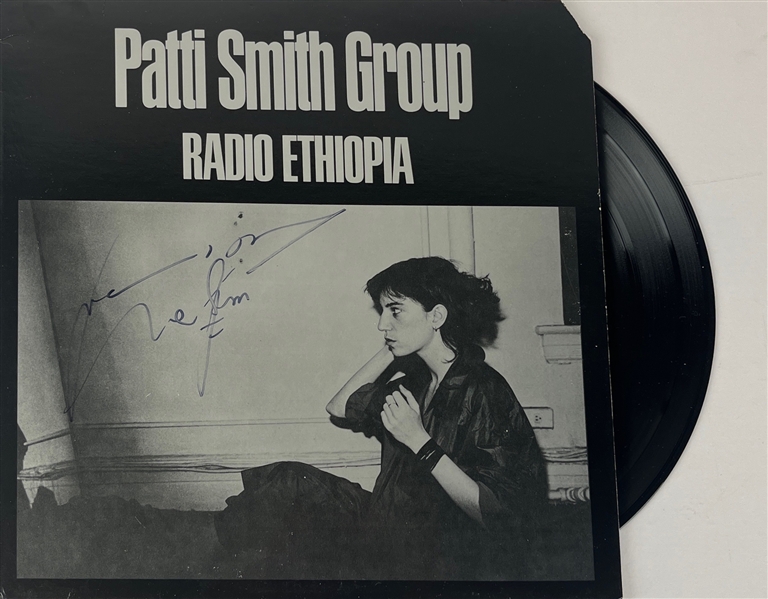 Patti Smith Signed "Radio Ethiopia" Album Cover w/ Vinyl (REAL LOA)