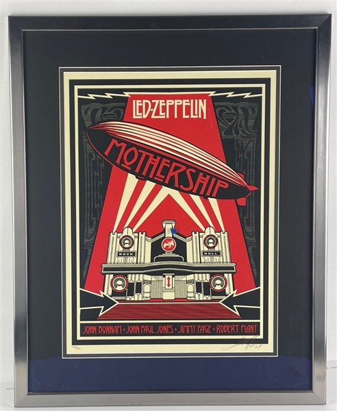 Shepard Fairey Signed Limited Edition Led Zeppelin "Mothership" Lithograph (Beckett/BAS)