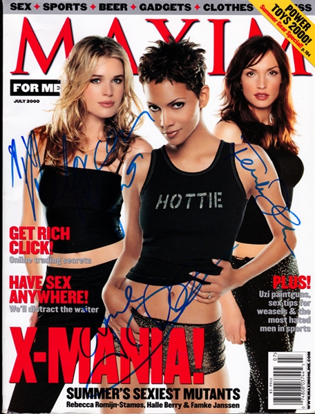 MAXIM Magazine Signed by Halle Berry, Rebecca Romijin-Stamos & Famke Janssen (Third Party Guarantee)