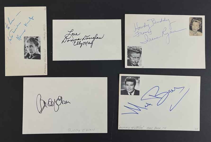 The Beverly Hillbillies: Lot of 5 Cast Signed Segments w/ Ebsen, Ryan, Etc. (Beckett/BAS)