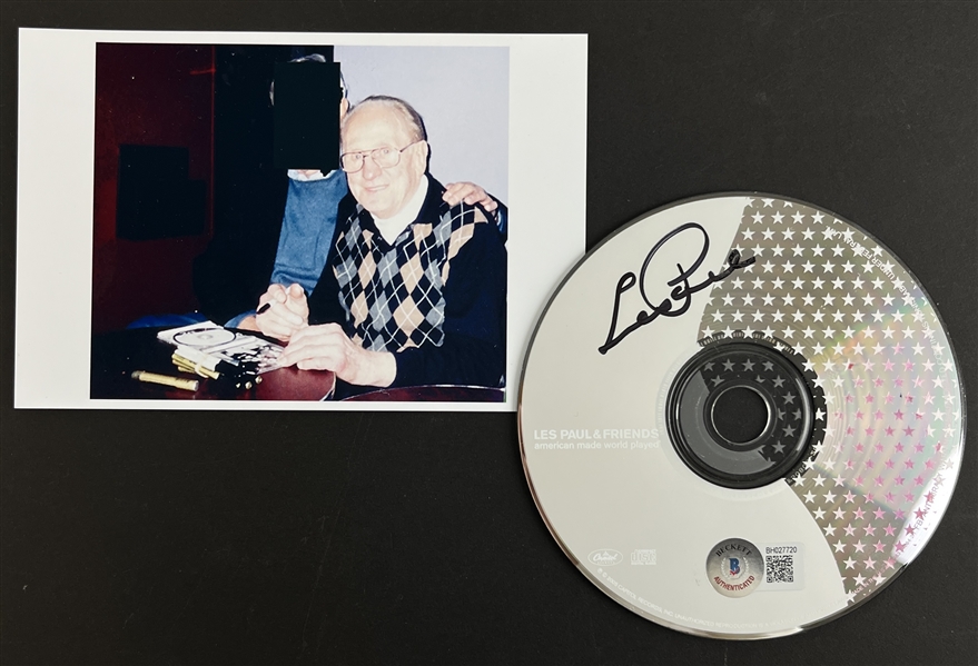 Les Paul Signed Blank CD (Beckett/BAS)