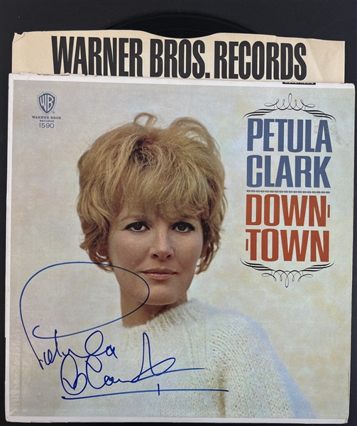 Petula Clark Signed "Downtown" Album Cover w/ Vinyl (Epperson/REAL)