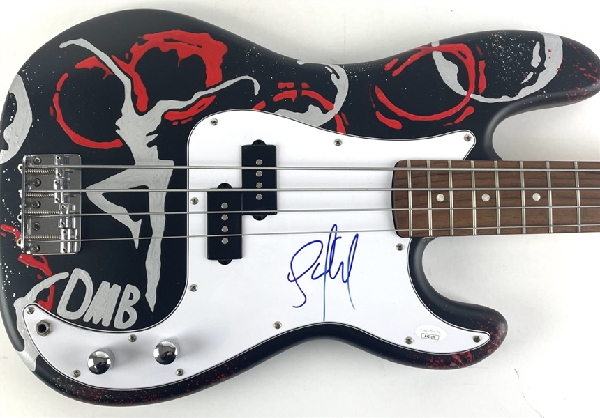 Dave Matthews Band: Stefan Lessard Signed Pickguard on a Custom Painted Guitar (JSA)