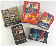 1990-93 Basketball Card Lot with 5 Unopened Boxes Incl. Fleer & Skybox