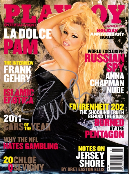 Pamela Anderson Signed January 2011 Playboy Magazine (Her Personal COA)