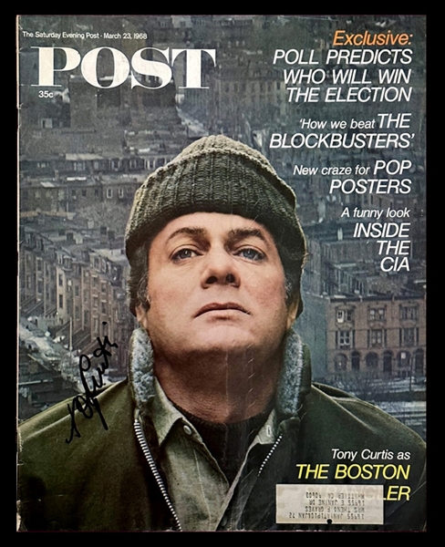 Tony Curtis Signed IN-PERSON Saturday Evening Post Magazine from March 1968  (Third Party Guarantee)